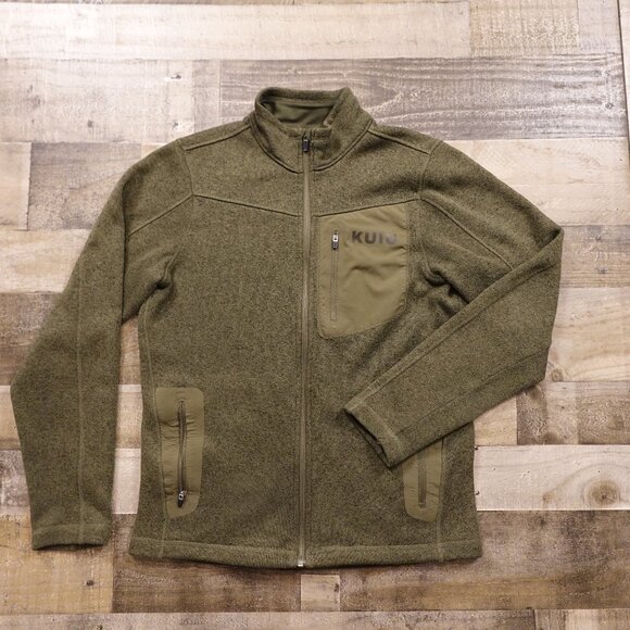 KUIU Men’s Zip Front Fleece Jacket Olive Green Style 14027 Size Medium - Picture 1 of 16